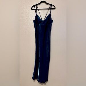 Wild Fable Midnight Blue Satin Gown